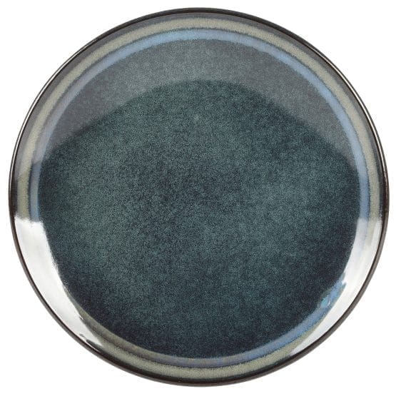 Plato llano de ceramica azul 26cm