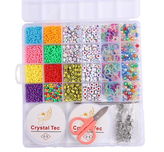 Set p/ armar pulseras 24 div. completo