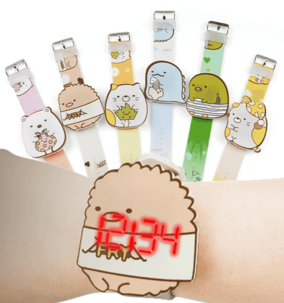 Reloj pulsera led con formas