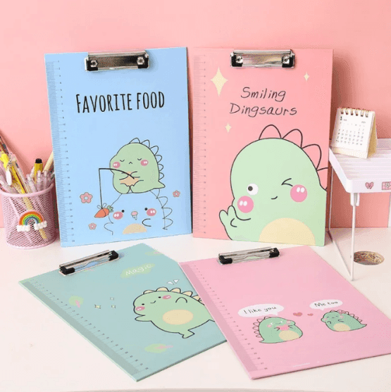 Tabla con aprieta papel diseños pastel