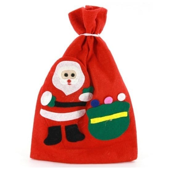 Bolsa navideña de fieltro con diseño