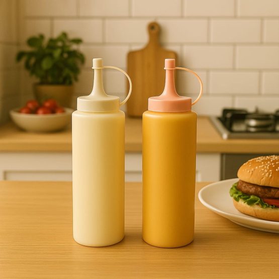 Dispensador x2 para salsas de plástico