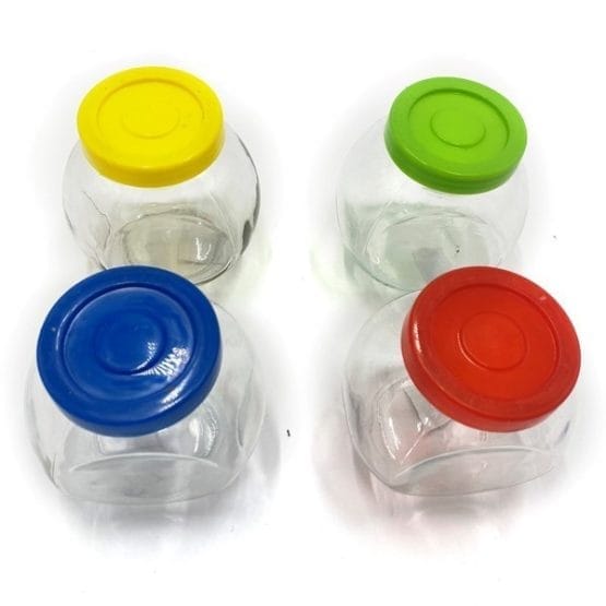 Especiero vidrio x4 tapa plástico