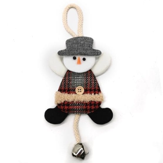 Adorno navideño de tela c/cascabel