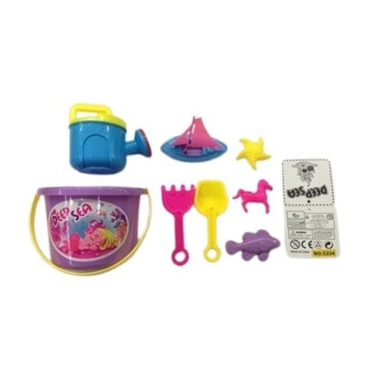 Balde para playa 8 piezas en red