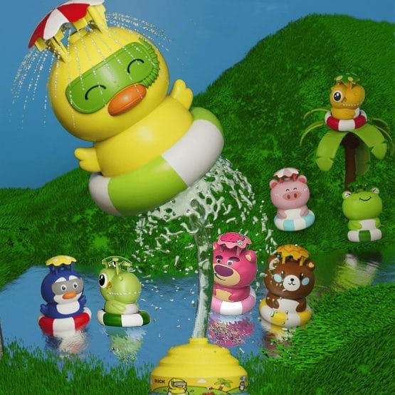 Juego de agua animalitos c/salvavidas