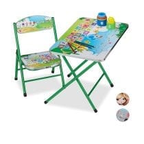 Mesa y silla plegable infantil