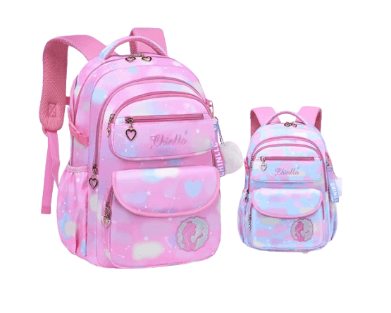 Mochila cierre corazon llavero princesa