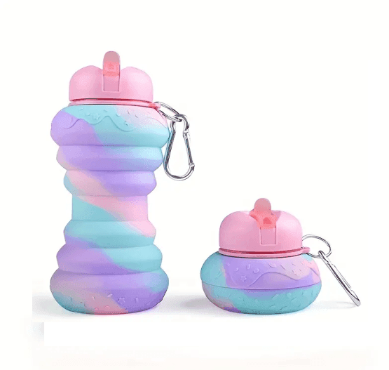 Botella de silicona plegable