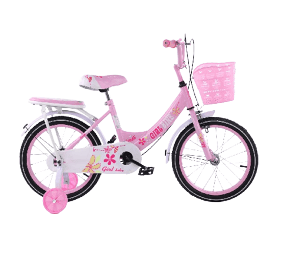 Bicicleta niña rosa con canasto r12