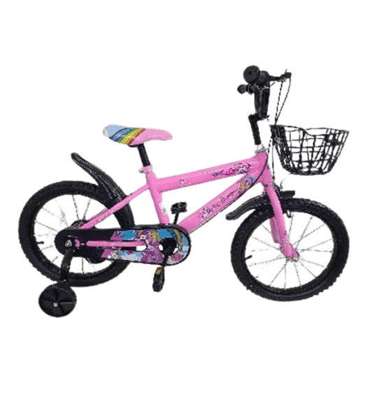 Bicicleta niña rosa con canasto r16