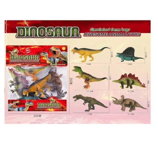 Dinosaurios en bolsita x6