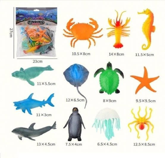 Animales de mar en bolsita x12