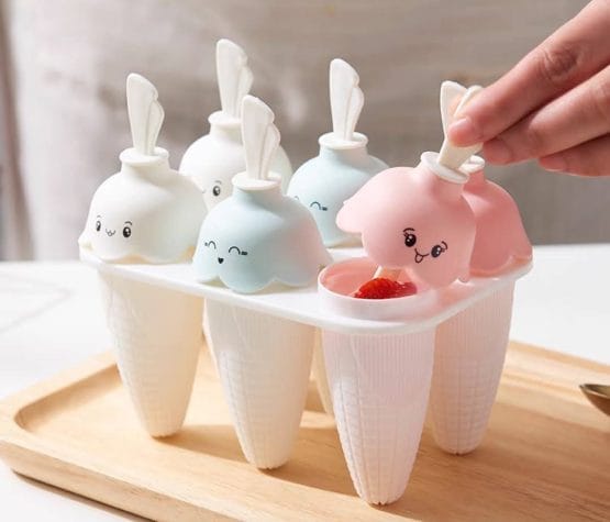 Molde para helado con caritas x6