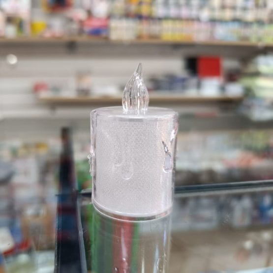 Vela led transparente chica