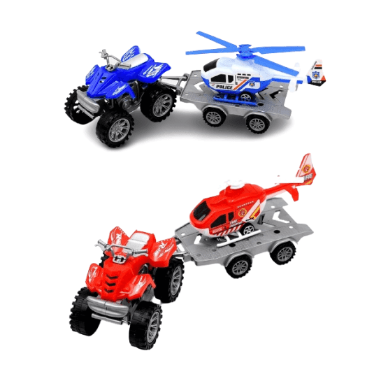 Cuatriciclo fricción con helicóptero