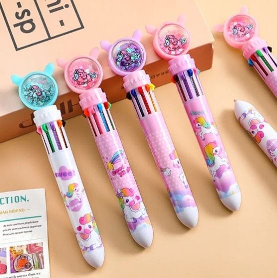 Lapicera retractil orejitas 10 colores