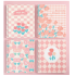 Libreta flores rosa