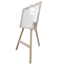 Pizarra 3 patas blanco chico
