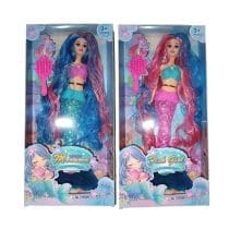 Muñeca sirena con accesorios