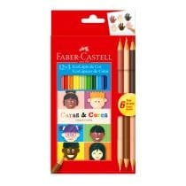 Lapices faber color x 12 caras y colores
