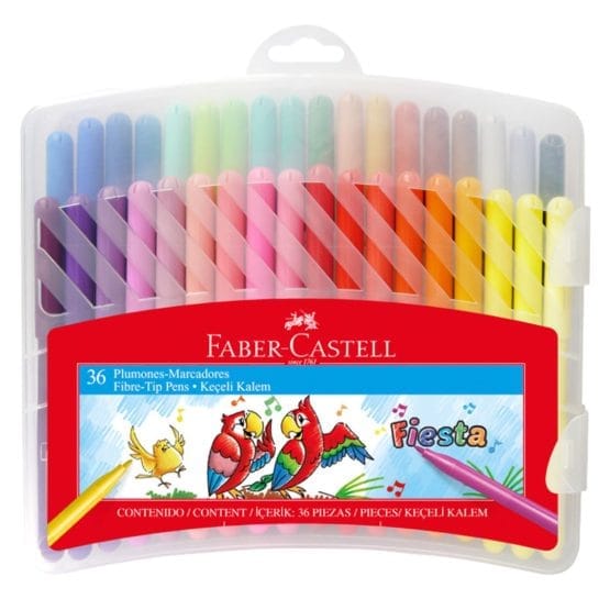 Marcadores faber finos estuche x 36