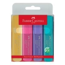 Estuche resaltador faber pastel x 4