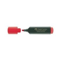 Resaltador fluor faber rojo