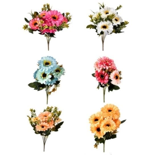 Flores artificiales varios colores