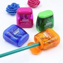 Sacapunta de plastico (doble y con tapa)