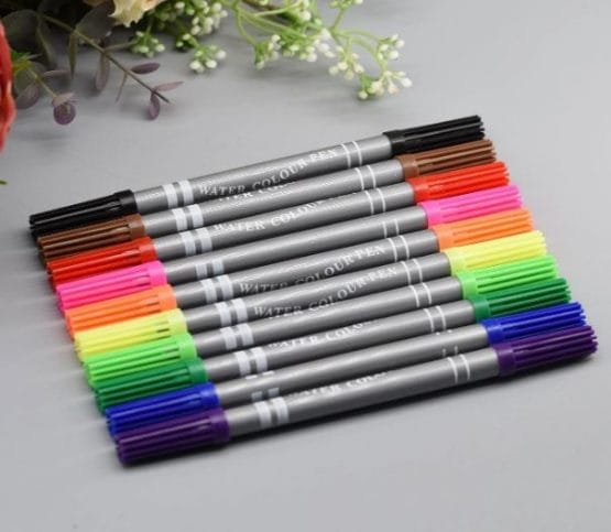 Marcadores doble punta x 10 colores