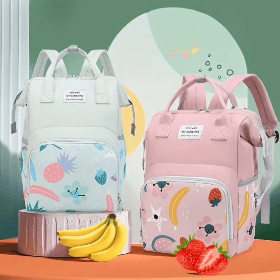 Mochila estilo maternal frutal