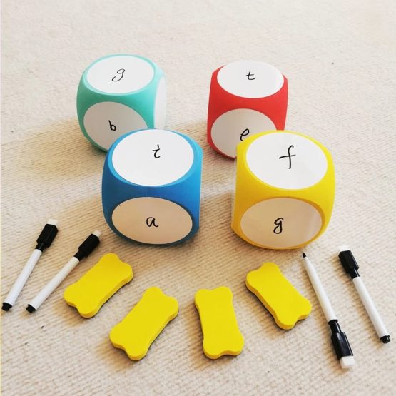 Cubo con caras borrables y accesorios