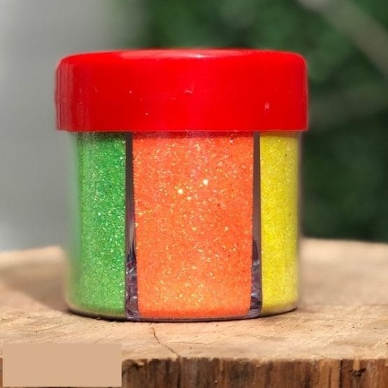 Brillantina en pote 6 colores