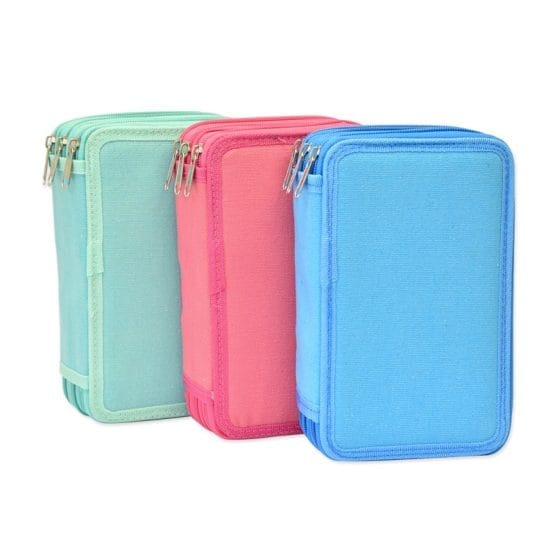 Cartuchera 3 pisos pastel