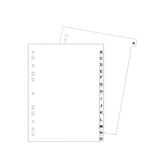 Separador con indice