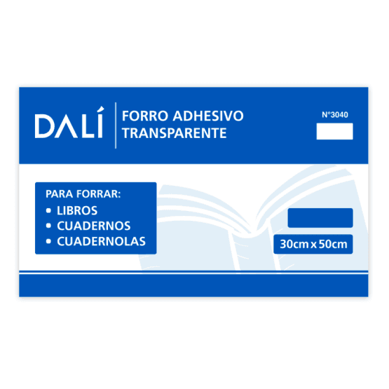 Forro adhesivo 30 x 50 cm x unidad