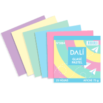 Papel glace pastel 25 hojas