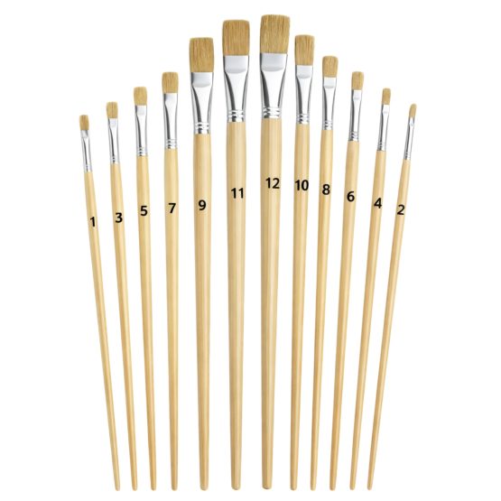 Pincel chato nº1 mango madera