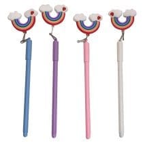 Lapicera gel aplique arco iris