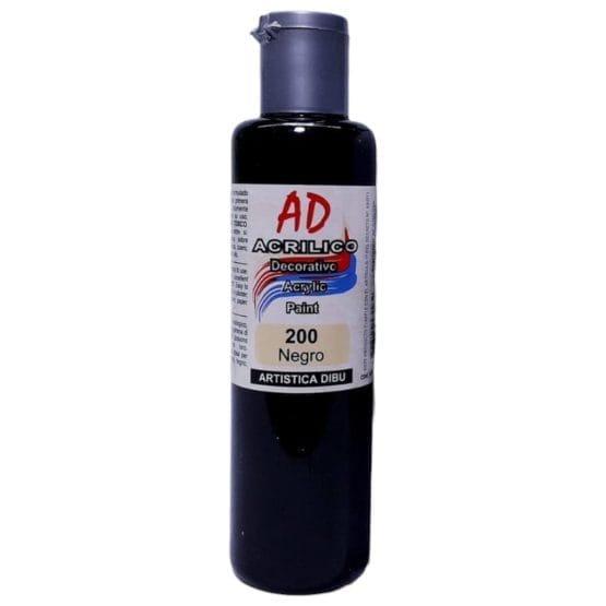 Acrilico decorativo ad negro 120ml