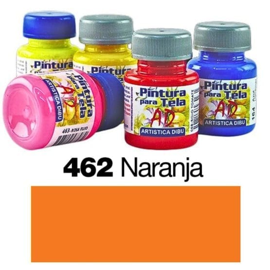 Pintura tela ad fluo naranja 462