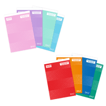 Block dl a5 liso 70h colores fuertes y pastel