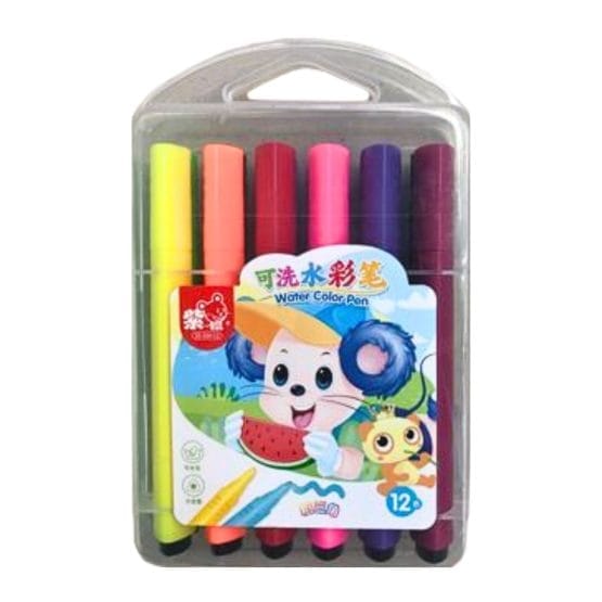 Marcadores triangulares x12 con estuche