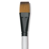 Pincel chato nº4 mango blanco