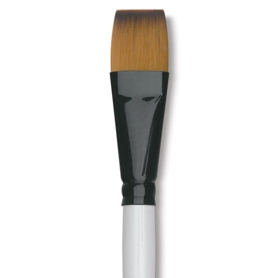 Pincel chato nº6 mango blanco