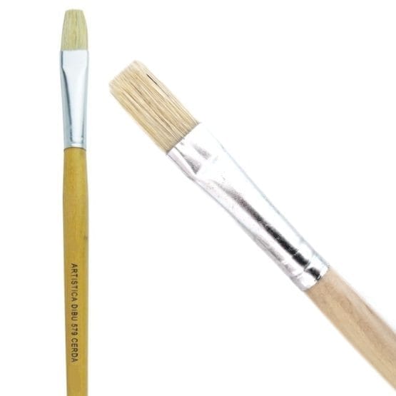 Pincel dibu s.579 nº5 chato m/c blanca