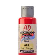 Acrilico ad rojo fuego 078
