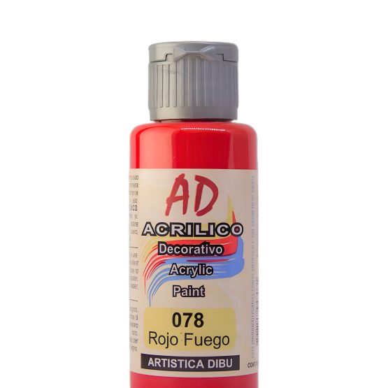 Acrilico ad rojo fuego 078