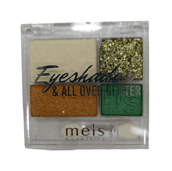 Sombra eyeshadow 4 colores con glitter